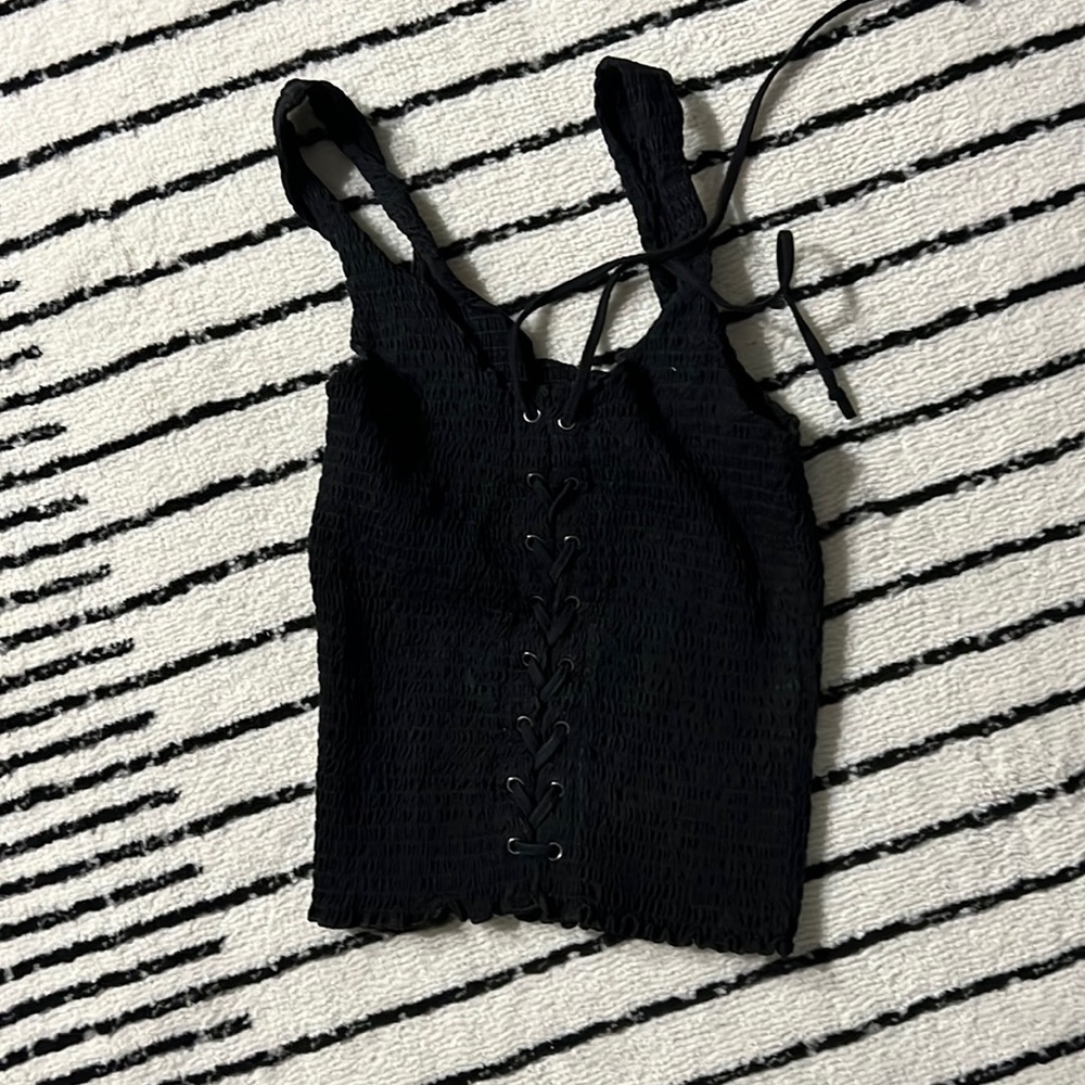 Hot topic corseted black top